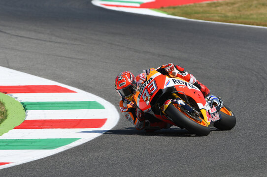 Mugello - ITALY, June 2: Spanish Honda rider Marc Marquez at 2017 Oakley GP of Italy MotoGP at Mugello Circuit on JUNE 2, 2017