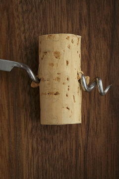 Corkscrew with cork