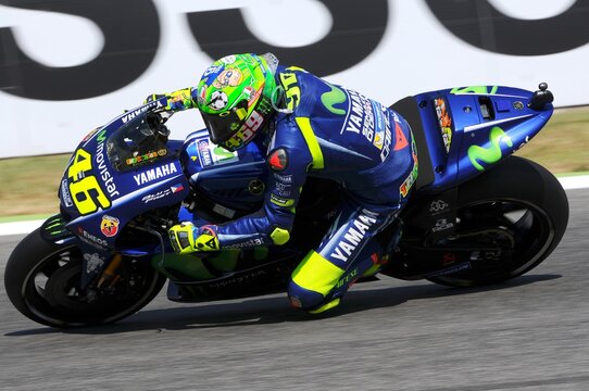 MUGELLO - ITALY, JUNE 2: Italian Yamaha rider Valentino Rossi at 2017 MotoGP GP of Italy on June 2, 2017