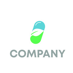 Pill Leaf Logo Design 