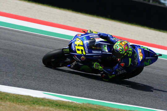 MUGELLO - ITALY, JUNE 2: Italian Yamaha rider Valentino Rossi at 2017 MotoGP GP of Italy on June 2, 2017