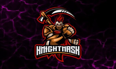 Knight Mask Awesome Mascot and Sport Logo Template