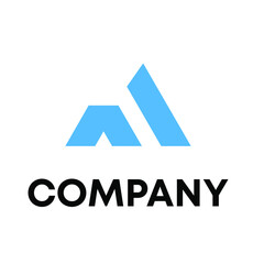 geometric letter M logo