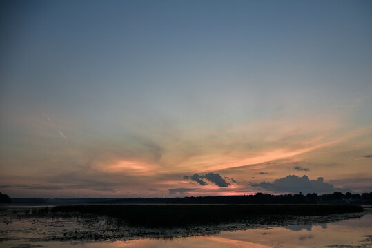 4th of July fireworks over a lake in Wisconsin. 