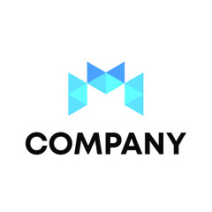 geometric letter M logo