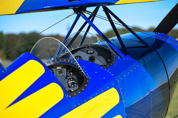 Aerobatic aircraft cockpit close up. © Robert L Parker