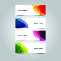 Fototapeta premium Vector Abstract banner web template