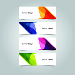 Naklejka premium Vector Abstract banner web template