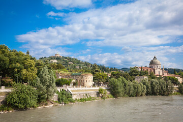 Fototapeta premium Church of San Giorgio in Braida, in the famous ancient town of Verona, Italy