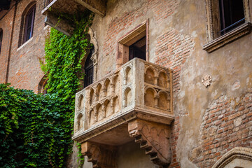 Romeo and Juliet balcony, Verona old town, Veneto region, Italy