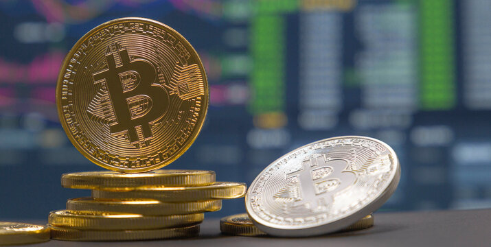 Cryptowährung Bitcoin-Münzen Konzept
