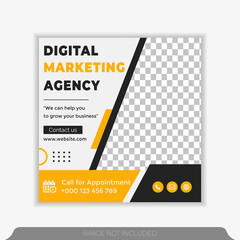 Business promotion and creative marketing agency social media post banner template. - obrazy, fototapety, plakaty