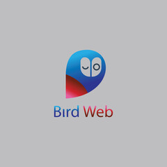 bird icon logo modern vector owl  illustration colorful web design