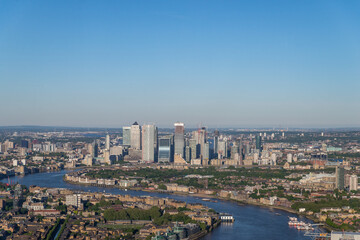 Fototapeta na wymiar London in 2019 summer. View from the Shard. 