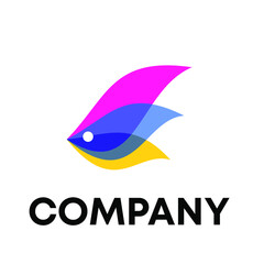 Fototapeta na wymiar Fish Overlapping Logo Design 