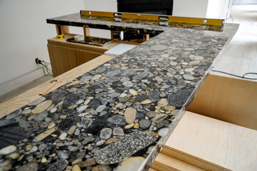 New granite stone counter top