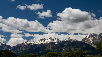 Clouds Over Grand Tetons in Wyoming, Grand Teton NP
