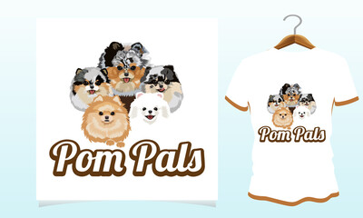 Pom Pals dog t-shirt, Dog t shirt Vector Graphics to download