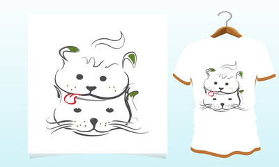 Dog and cat t-shirt design, Dog t shirt Vector Graphics to download