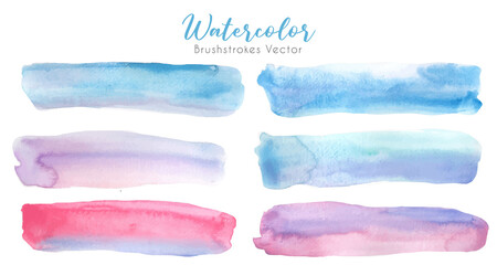  Soft Watercolor Brushstrokes Texture Stain Vector