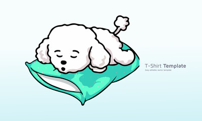 Dog sleeping on pillow vector t-shirt design, Dog t shirt Vector Graphics to download