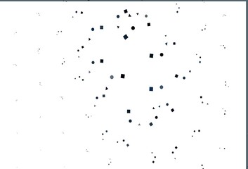 Fototapeta premium Light BLUE vector pattern in polygonal style with circles.