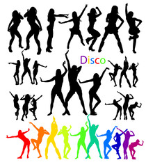 set Dancing people. Vector illustration