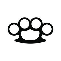 brass knuckle icon. simple icon. vector illustration