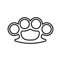 brass knuckle icon. simple icon. vector illustration