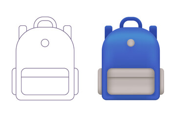 illustration cartoon backpack image scheme