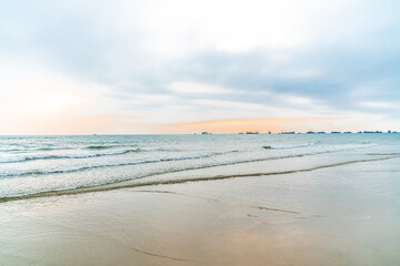 Sea and sand in Silver Beach, Beihai City, Guangxi Province, China