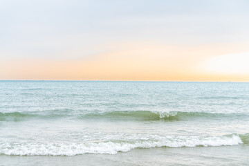 Sea and sand in Silver Beach, Beihai City, Guangxi Province, China