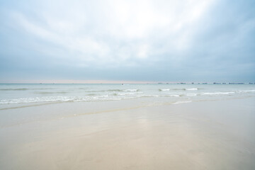 Fototapeta na wymiar Sea and sand in Silver Beach, Beihai City, Guangxi Province, China