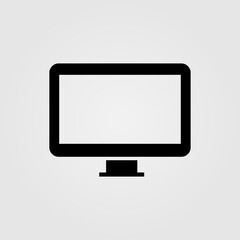 Computer Monitor Vector illustration. PC display, tv screen symbol.