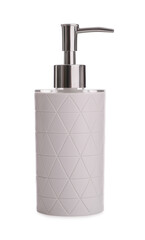 Obraz premium Stylish soap dispenser with pattern isolated on white