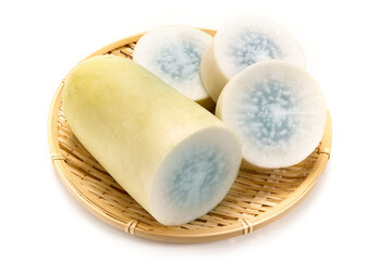 芯が青く変色した大根