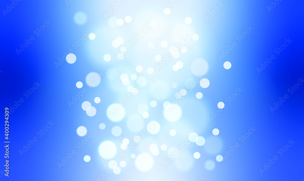 Poster the bokeh on the background blurred the natural blue and white. bokeh colorful glows sparkle beautif