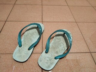 flip flops on the beach