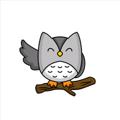 Cute owl with adorable pose
