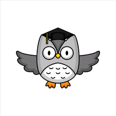 Cute owl with adorable pose