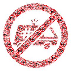 Repeating collage of stop jail police car. Flat vector stop jail police car collage is composed of randomized recursive stop jail police car elements.