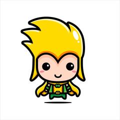 vector design of cute baby characters as heroes