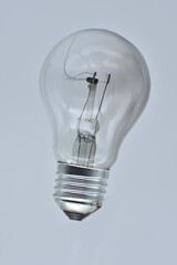 old light bulb with broken tungsten wolfram  filament