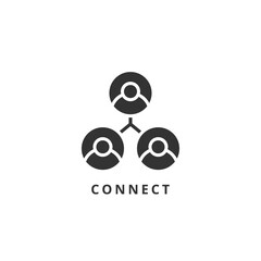 connect icon vector illustration. connect icon glyph design.