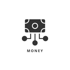 money icon vector illustration. money icon glyph design.