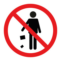 No littering symbol Vector illustration