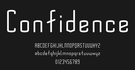 Set of alphabets font letters and numbers modern vector illustration