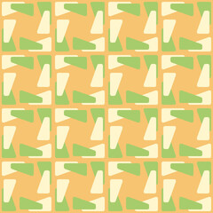 Flat Abstract Seamless Pattern In Retro Style To Decorate Any Surfaces.