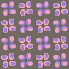 Flat Abstract Seamless Pattern In Retro Style To Decorate Any Surfaces.