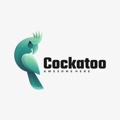 Vector Logo Illustration Cockatoo Gradient Colorful Style. © Artnivora